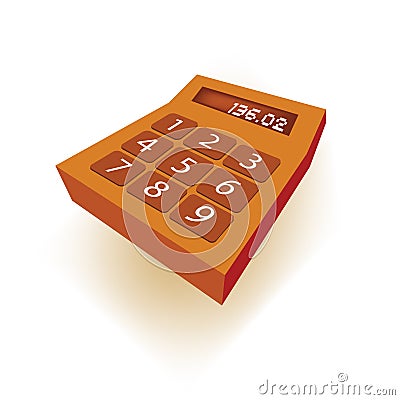 Calculator Cartoon Illustration