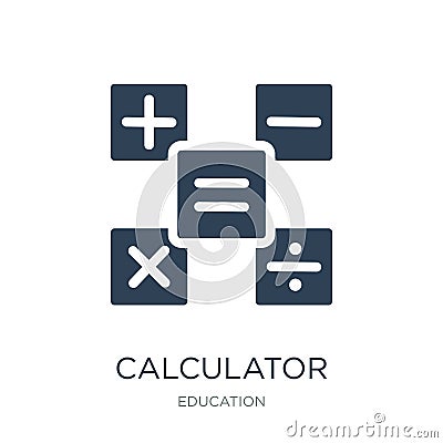calculator buttons interface icon in trendy design style. calculator buttons interface icon isolated on white background. Vector Illustration