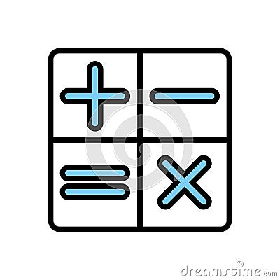 Isolated calculator buttons line and fill style icon vector design Vector Illustration