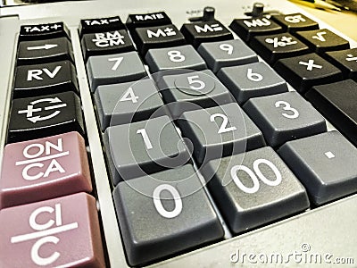 Calculator for calculations Stock Photo