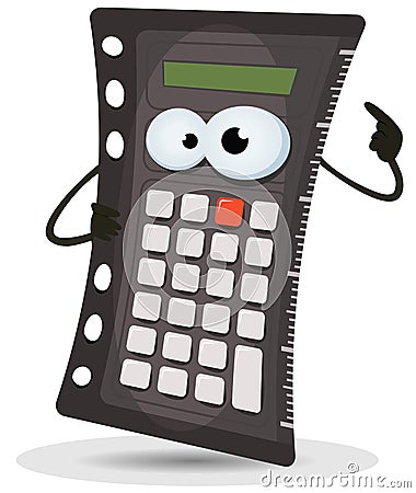 Calculator Character Vector Illustration