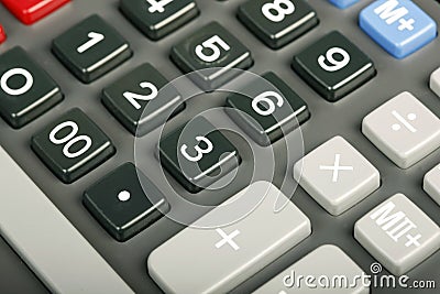 Calculator close-up Stock Photo