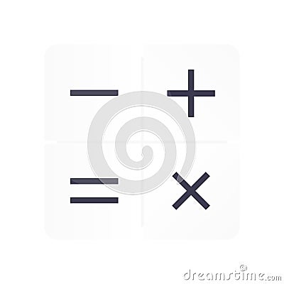 Calculator icon, add subtract, divide multiply, vector illustration Vector Illustration