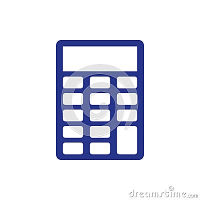 Calculator icon stock vector illustration flat design style Vector Illustration