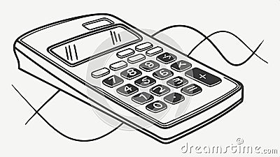 Calculator illustration, representing mathematics, finance, and calculation tool symbol vector design Generative AI Vector Illustration