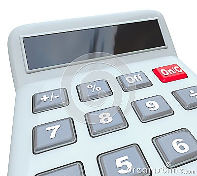 Calculator Learn Math Problem Add Subtract Multiply Numbers Blan Stock Photo