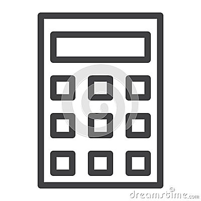 Calculator line icon Vector Illustration