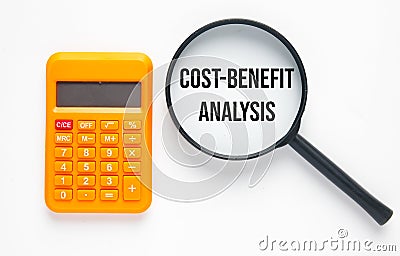 Cost Benefit Analysis Stock Photo