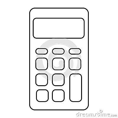 Calculator math isolated icon Vector Illustration