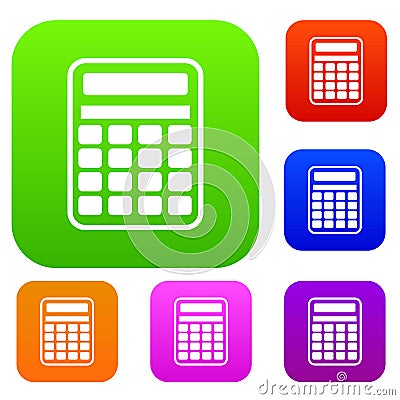 Calculator set collection Vector Illustration