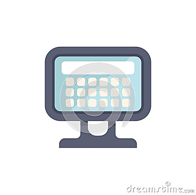 Calculator showing empty screen displaying calculation resulting from accounting Stock Photo