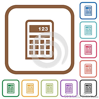 Calculator simple icons Stock Photo