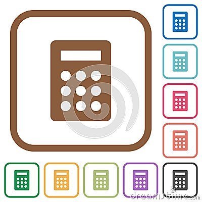 Calculator simple icons Stock Photo