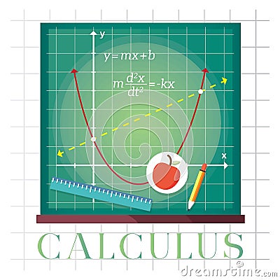 Calculus concept. Vector illustration decorative design Vector Illustration