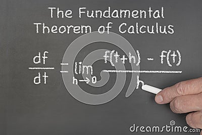 Calculus formula on blackboard Stock Photo