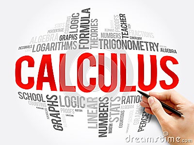 Calculus word cloud collage Stock Photo