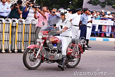 Kolkata police traffic sergeant Editorial Stock Photo