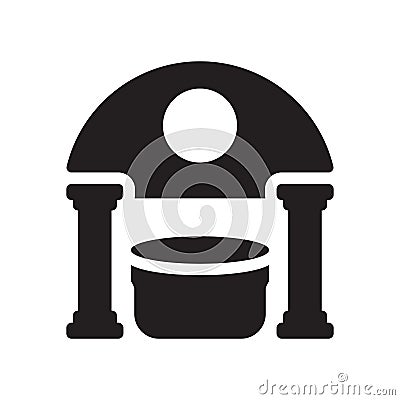 Caldarium icon. Trendy Caldarium logo concept on white background from sauna collection Vector Illustration