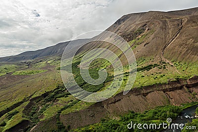 Caldera volcano Ksudach. South Kamchatka Nature Park. Stock Photo