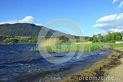 Caldonazzo lake Stock Photo