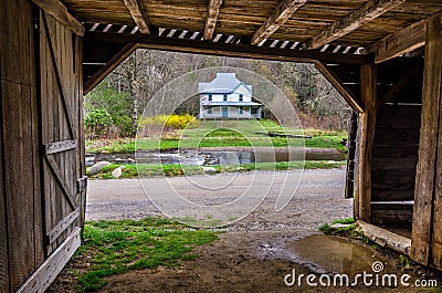 Caldwell House, Cataloochee Valley, GreatSmoky Mou Stock Photo