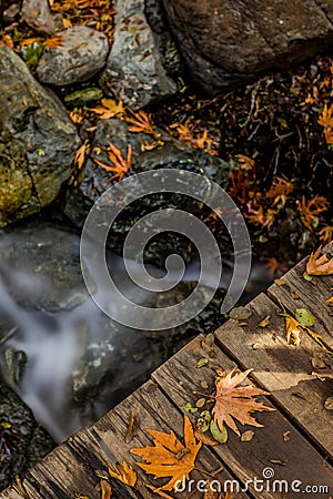 Caledonia waterfall , at Troodos Mountains Stock Photo