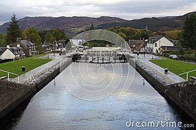 Caledonian Canal, Fort Augustus Stock Photo