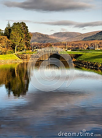 Caledonian Canal Locks Stock Photo