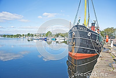 Caledonian Canal and Muirtown Marina Inverness. Editorial Stock Photo
