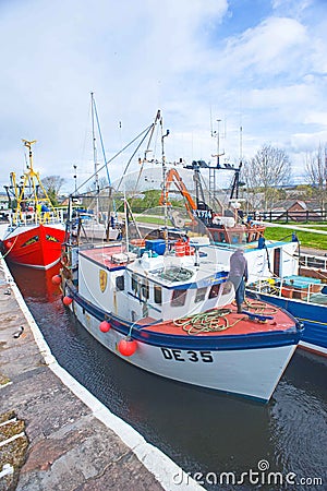 Caledonian Canal in Springtime Editorial Stock Photo