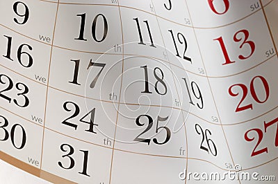 Calendar Stock Photo