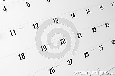 Calendar Stock Photo