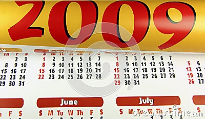 Calendar 2009 Stock Photo