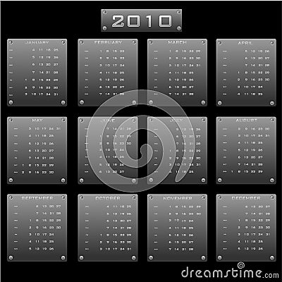 Calendar 2010 Vector Illustration
