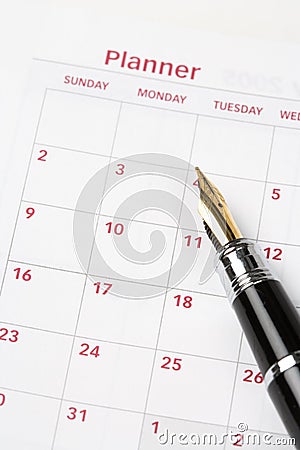 Calendar agenda Stock Photo