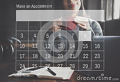 Calendar Agenda Appointment Deadline Meeting Concept Stock Photo