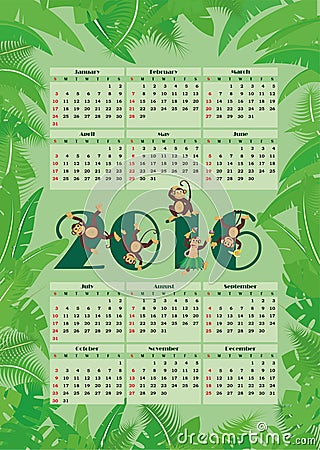 Calendar for 2016 Stock Photo