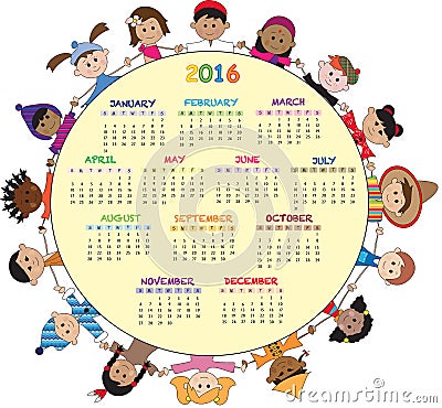 Calendar 2016 Stock Photo