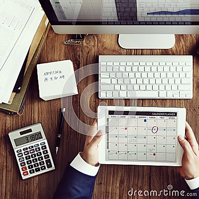 Calendar Appointment Schedule Memo Management Organizer Urgency Stock Photo