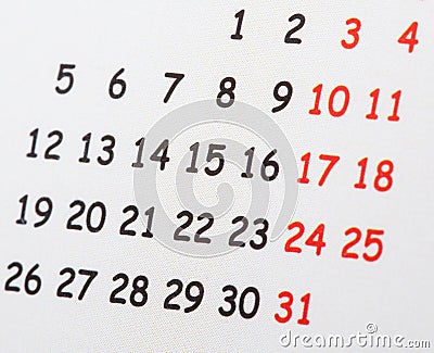 Calendar background Stock Photo