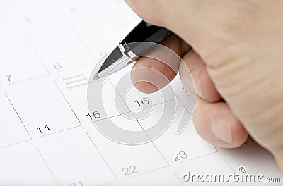 Calendar booking Stock Photo