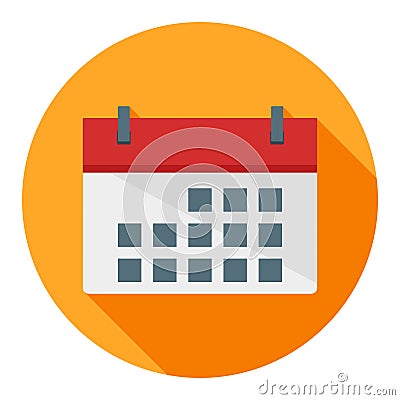 Calendar Business Flat Icon, Date, Event Vector Illustration