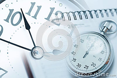 Stop watch - time management and deadline concept Stock Photo