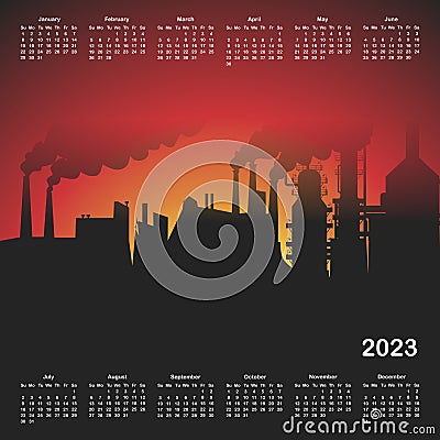 Calendar for 2023 Vector Illustration