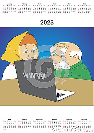 Calendar for 2023 Vector Illustration