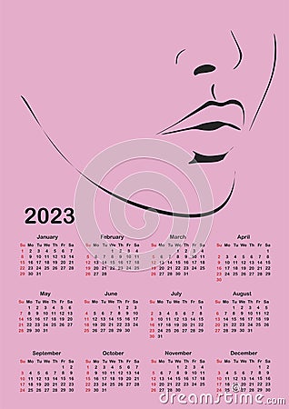 Calendar for 2023 Vector Illustration