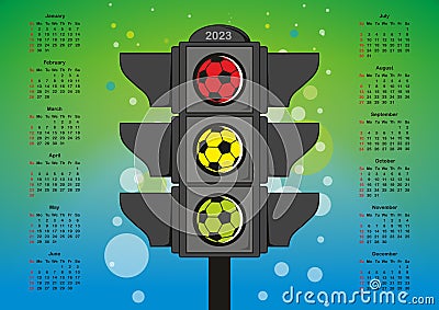 Calendar for 2023 Vector Illustration