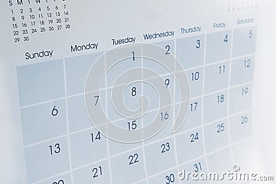 Calendar Stock Photo