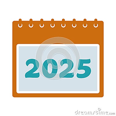 2025 Calendar Colored Icon. Vector Illustration