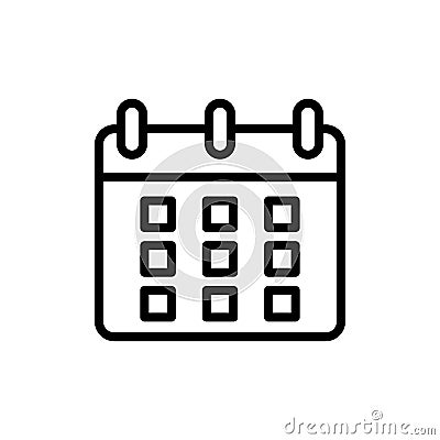 Calendar dates icon. Simple line, outline vector elements of almanac icons for ui and ux, website or mobile application Stock Photo